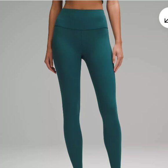 Storm Teal Wunder Train 28" Size 4 Leggings Lululemon - Picture 1 of 3